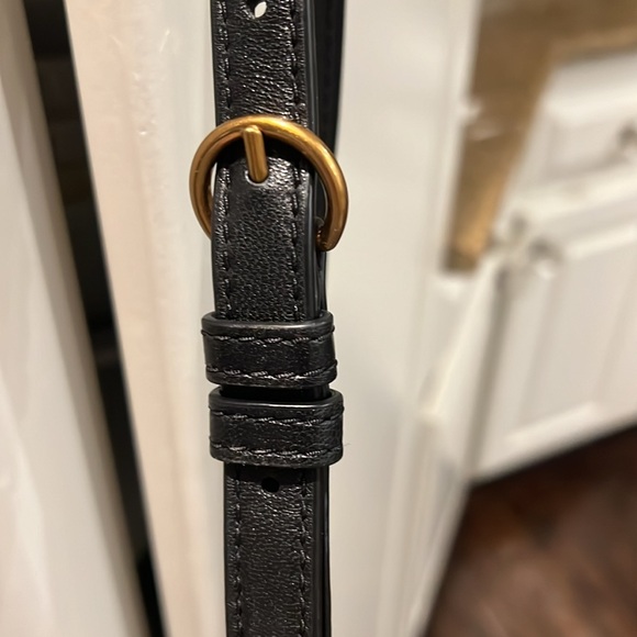 Tory Burch Kira Quilted Black Leather Double T Satchel - Picture 6 of 13